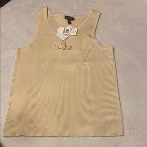 Jessica Simpson Tan Ribbed Boxy Tank Top
